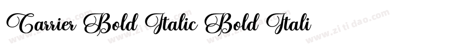 Carrier Bold Italic Bold Italic字体转换